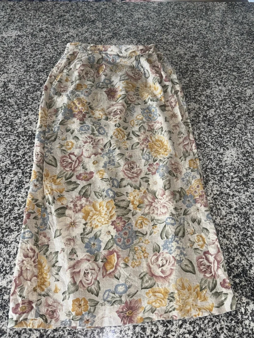 Vintage Talbots Linen Maxi Skirt - Picture 5 of 10